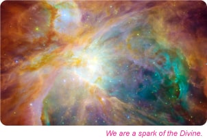 Cosmic nebula — we are a spark of the Divine